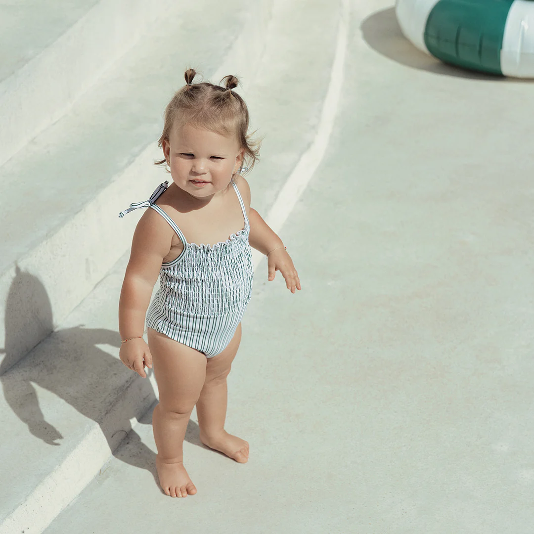 SMOCKED STRIPE BATHING SUIT - Image 3