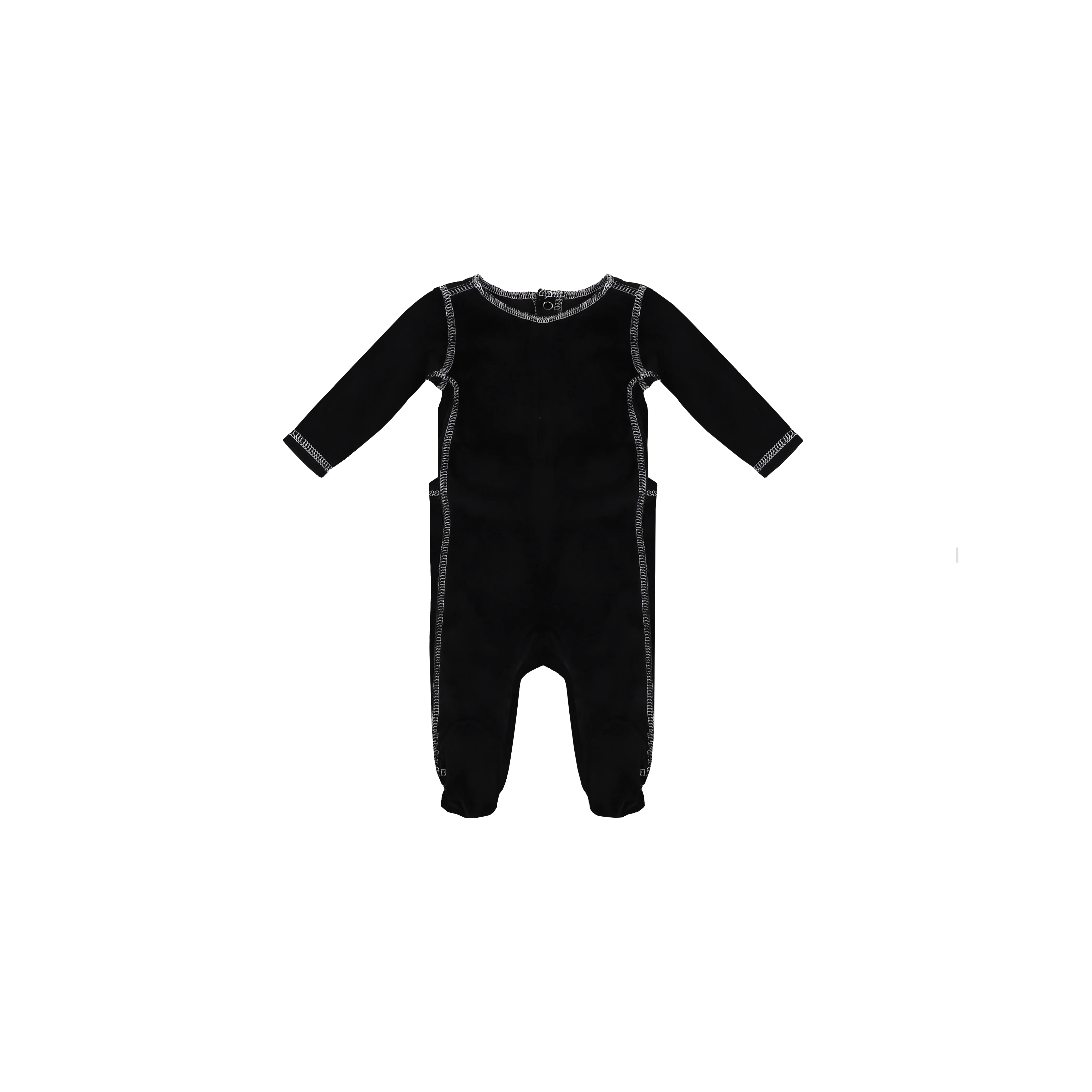 STITCHED VELOUR FOOTIE