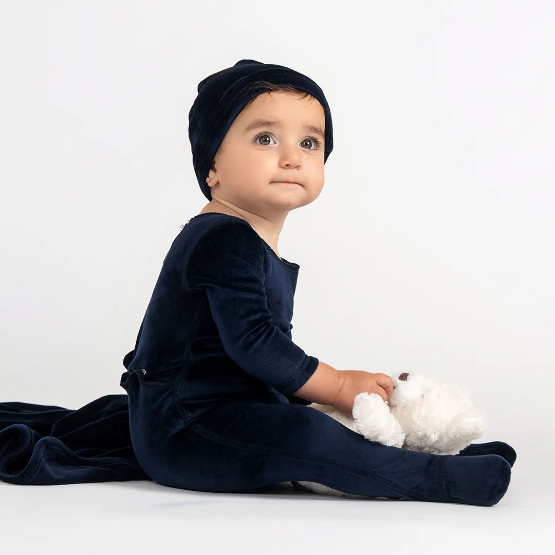 STITCHED VELOUR FOOTIE - Image 6