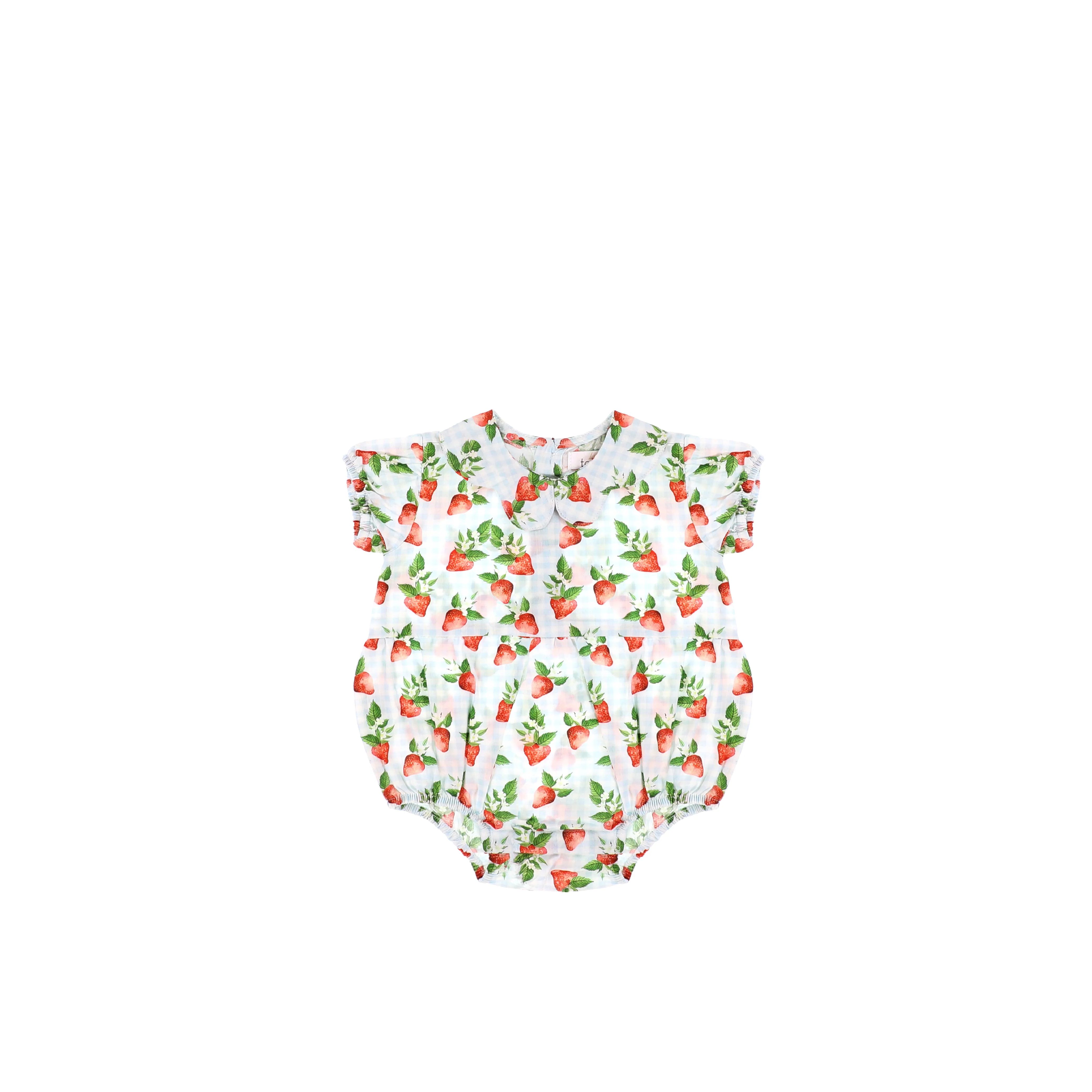 STRAWBERRY GINGHAM ROMPER