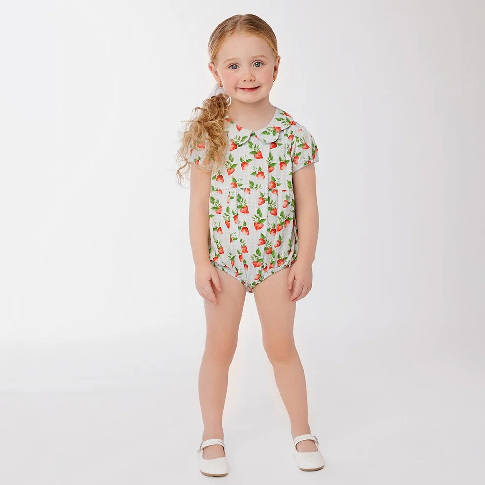 STRAWBERRY GINGHAM ROMPER - Image 3