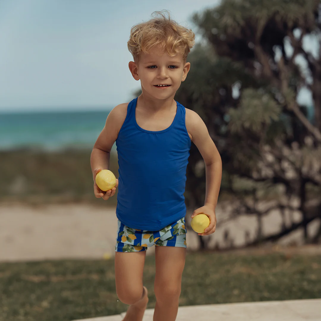 STRIPED LEMON BABY SWIM SHORTS - Image 2