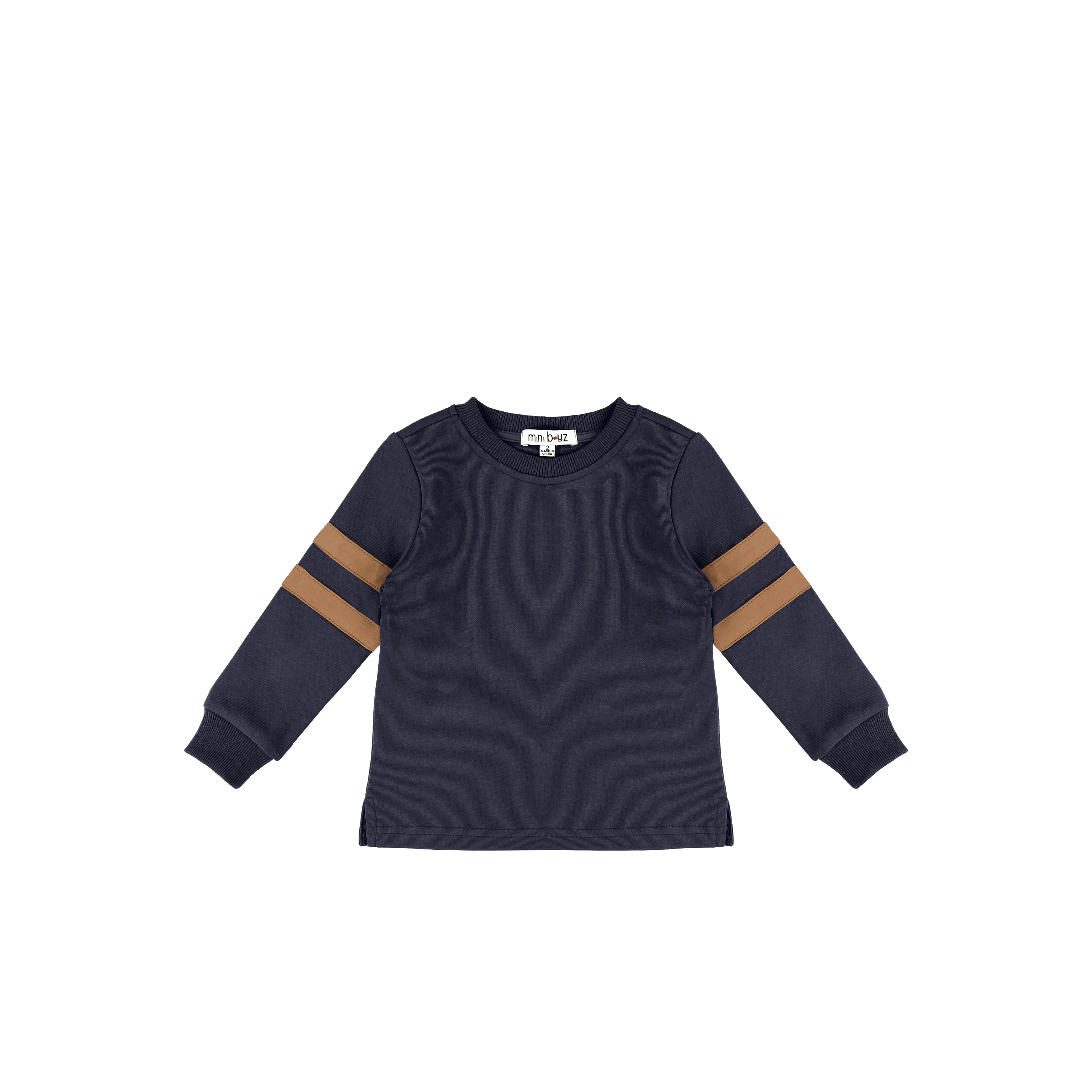 STRIPED SLEEVE SWEATSHIRT
