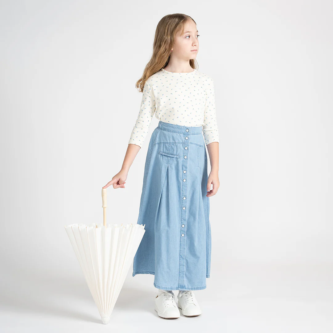TENCEL PLEATED MAXI SKIRT - Image 4