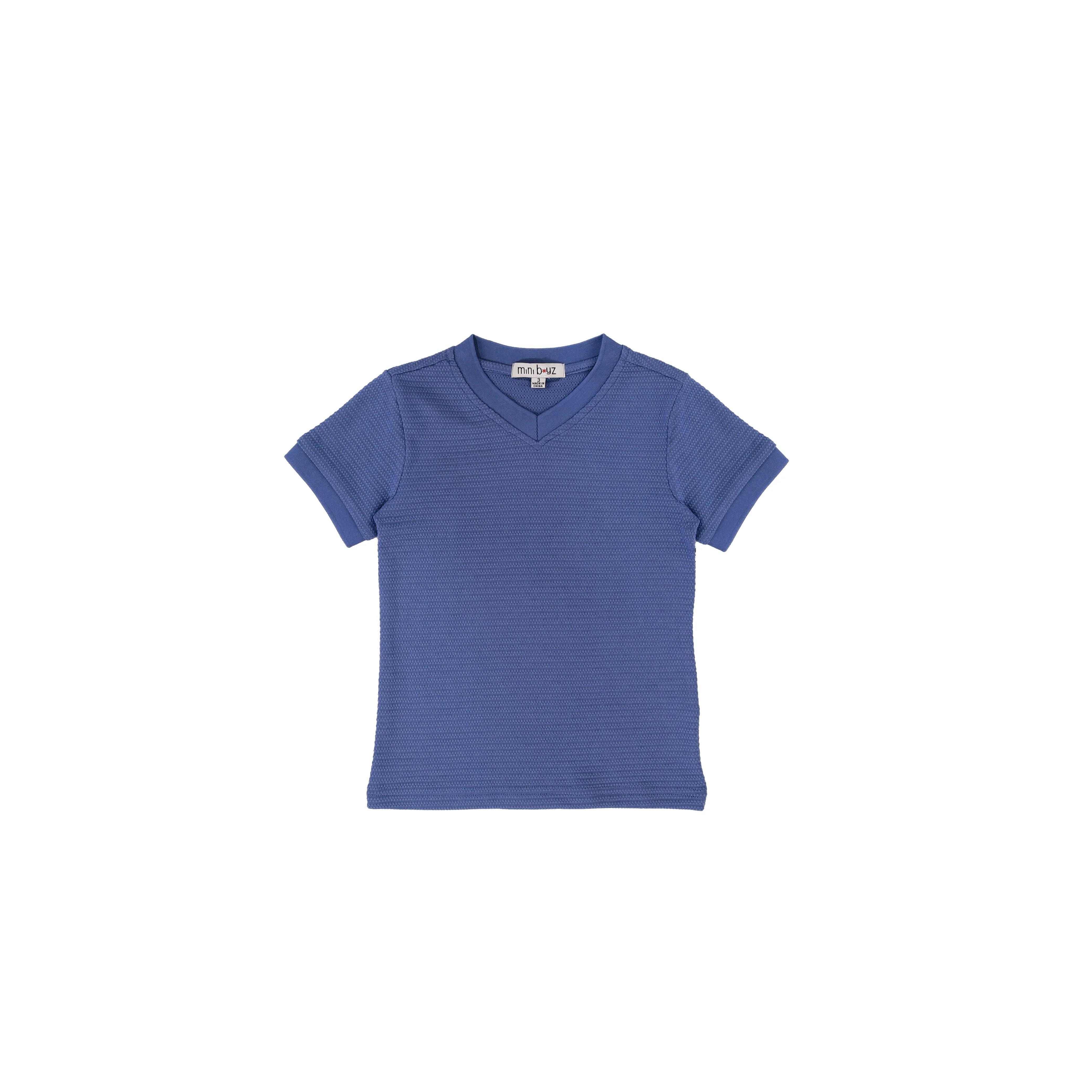 TEXTURED VNECK TSHIRT