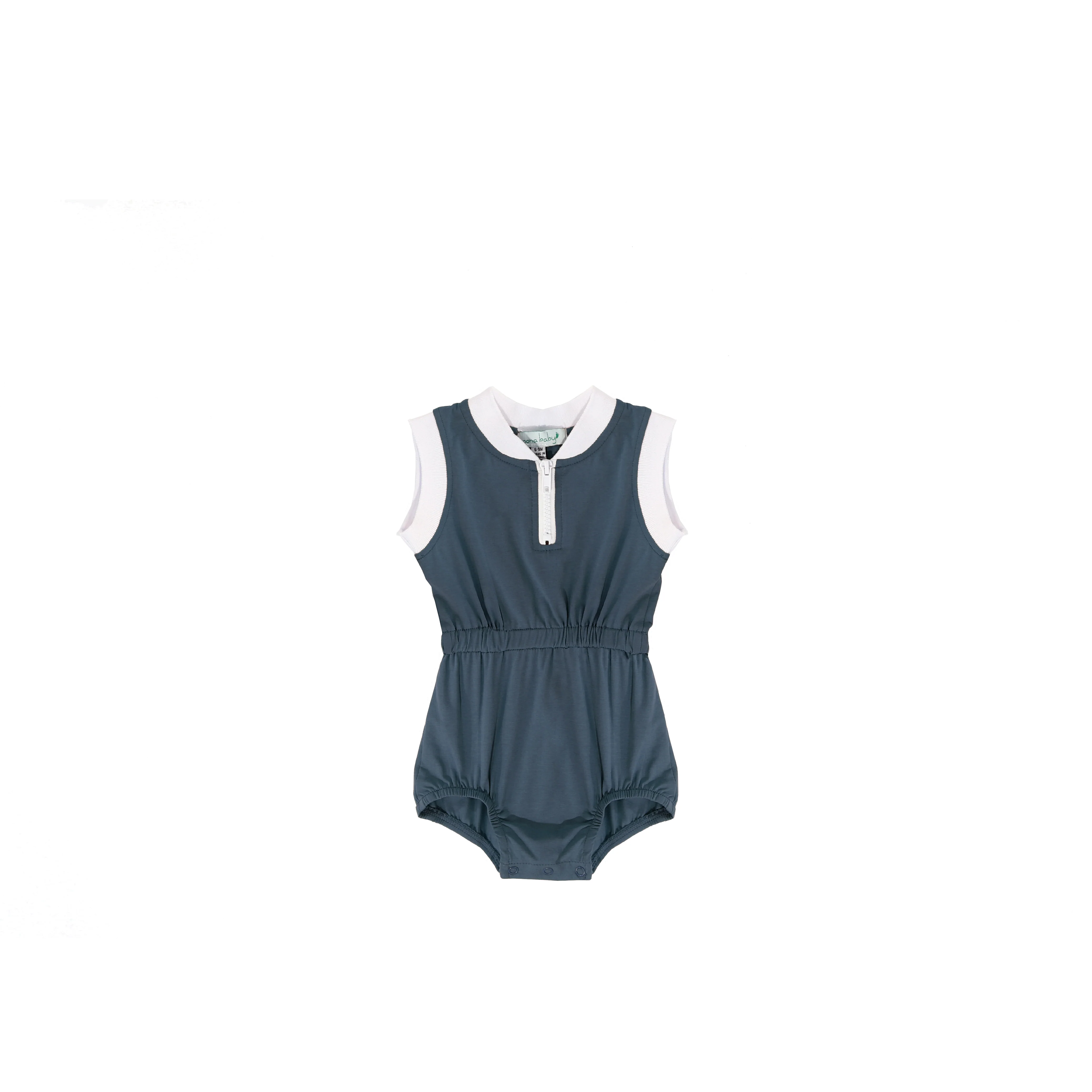 TRIM ZIP ROMPER