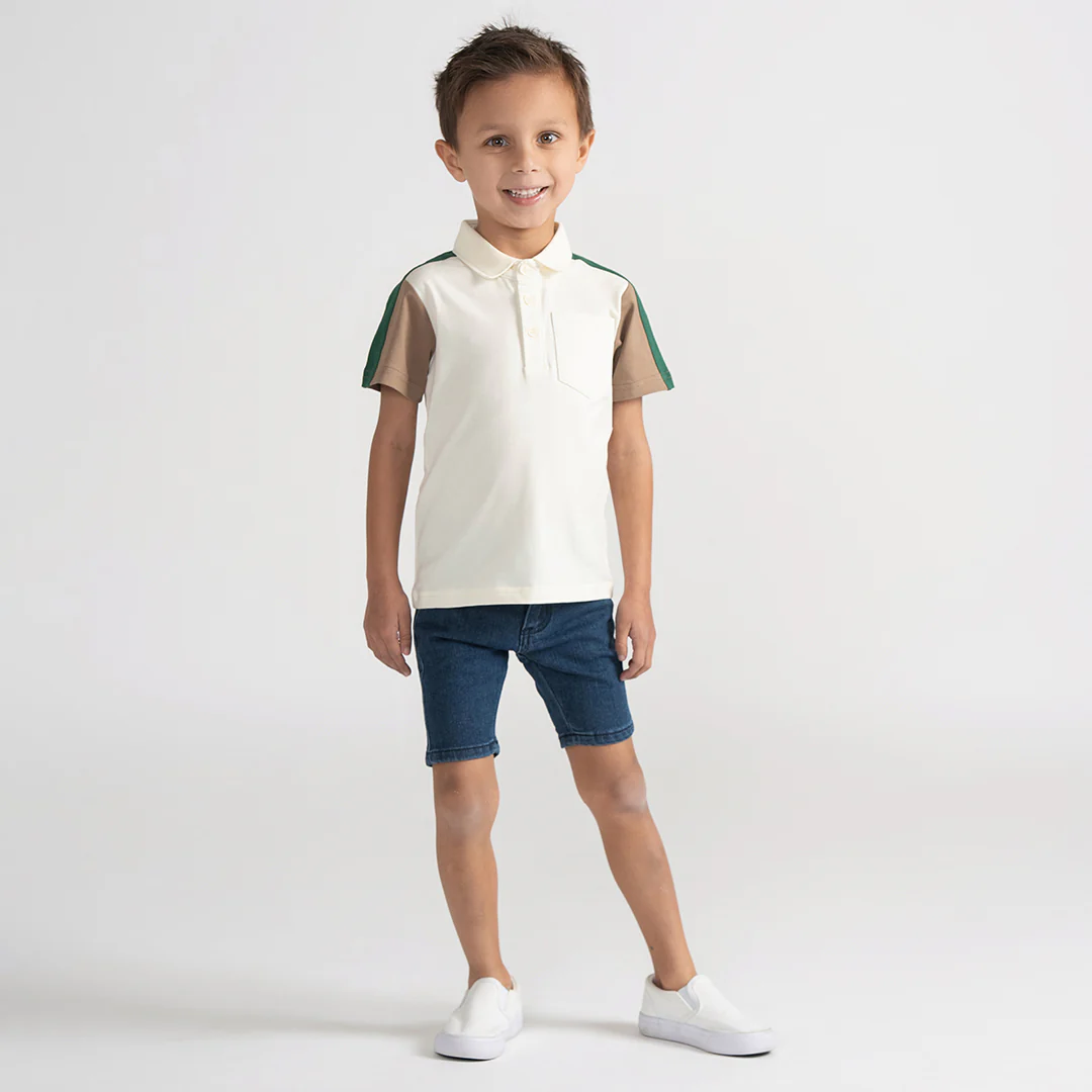 TWO TONE SLEEVE POLO - Image 5