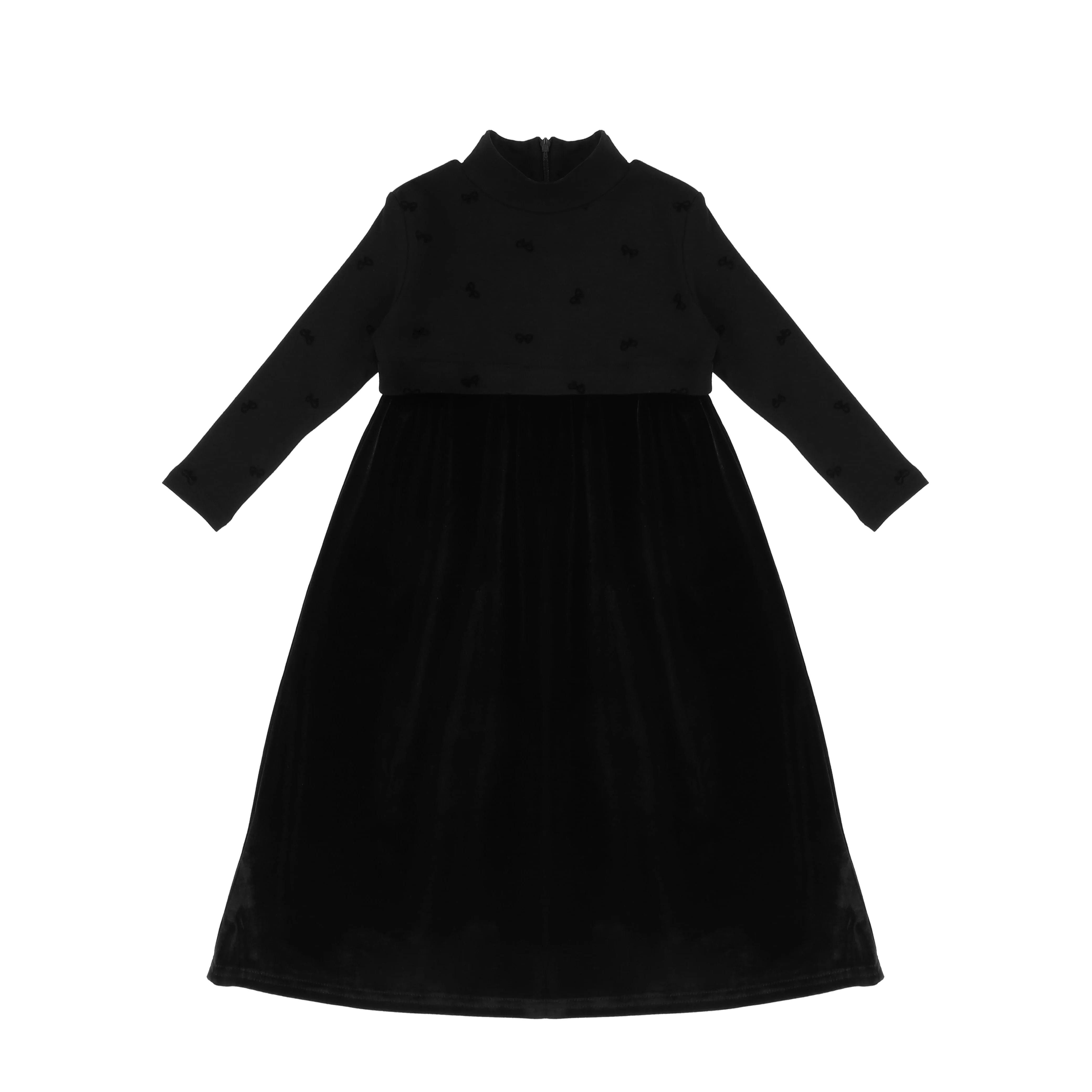VELOUR BOW MAXI DRESS