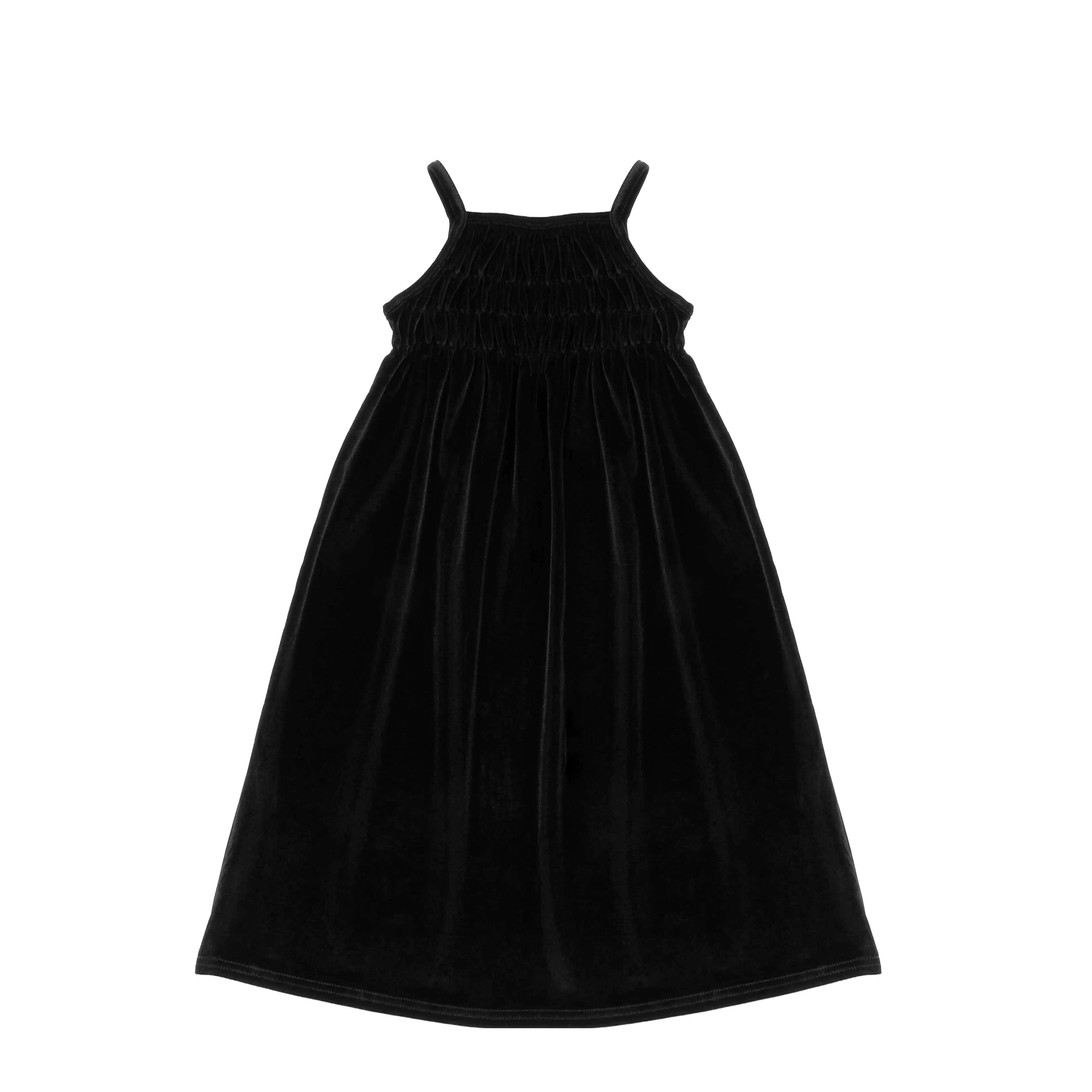 VELOUR SMOCKED MAXI JUMPER