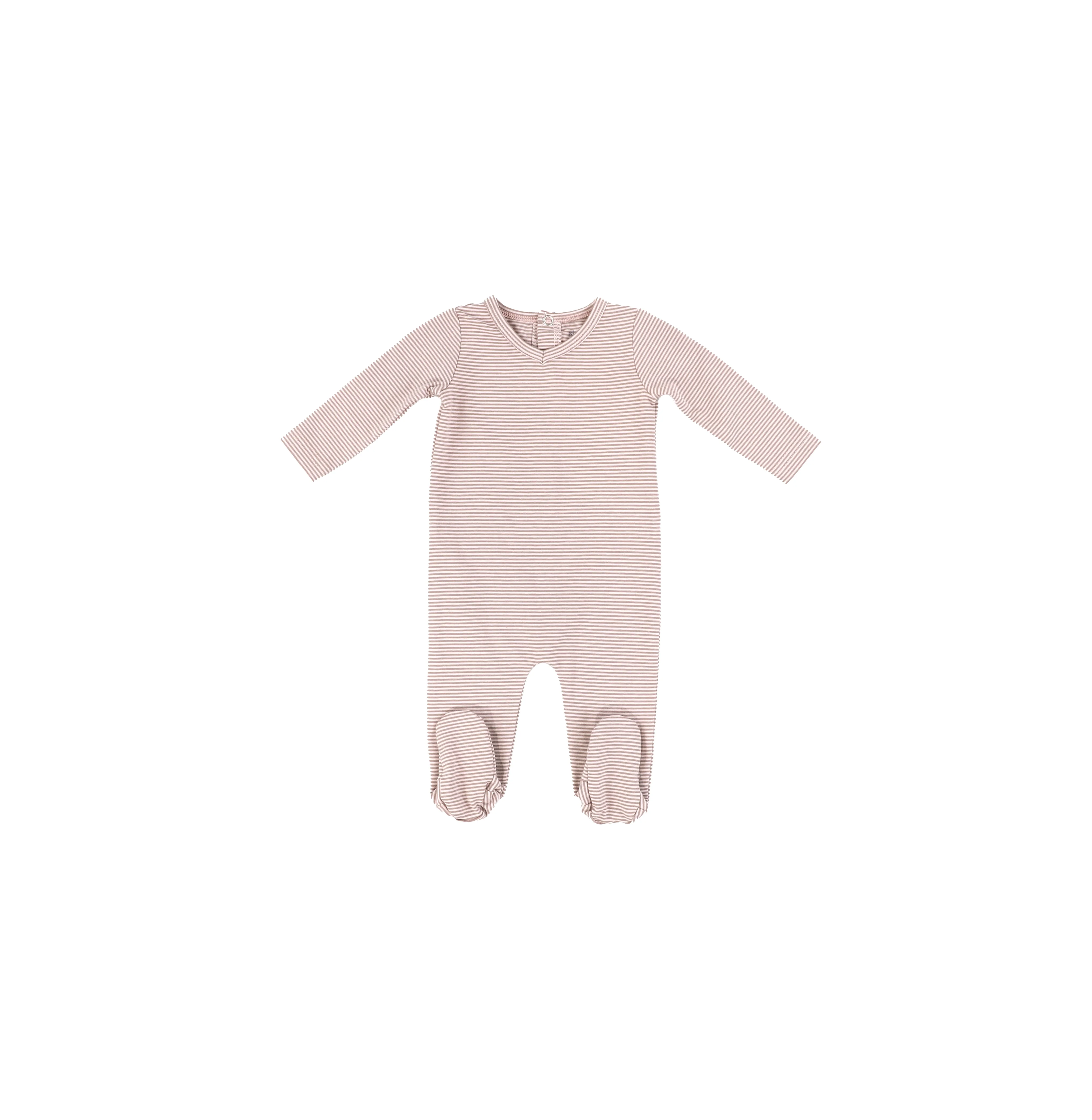 VNECK STRIPED FOOTIE - Image 3