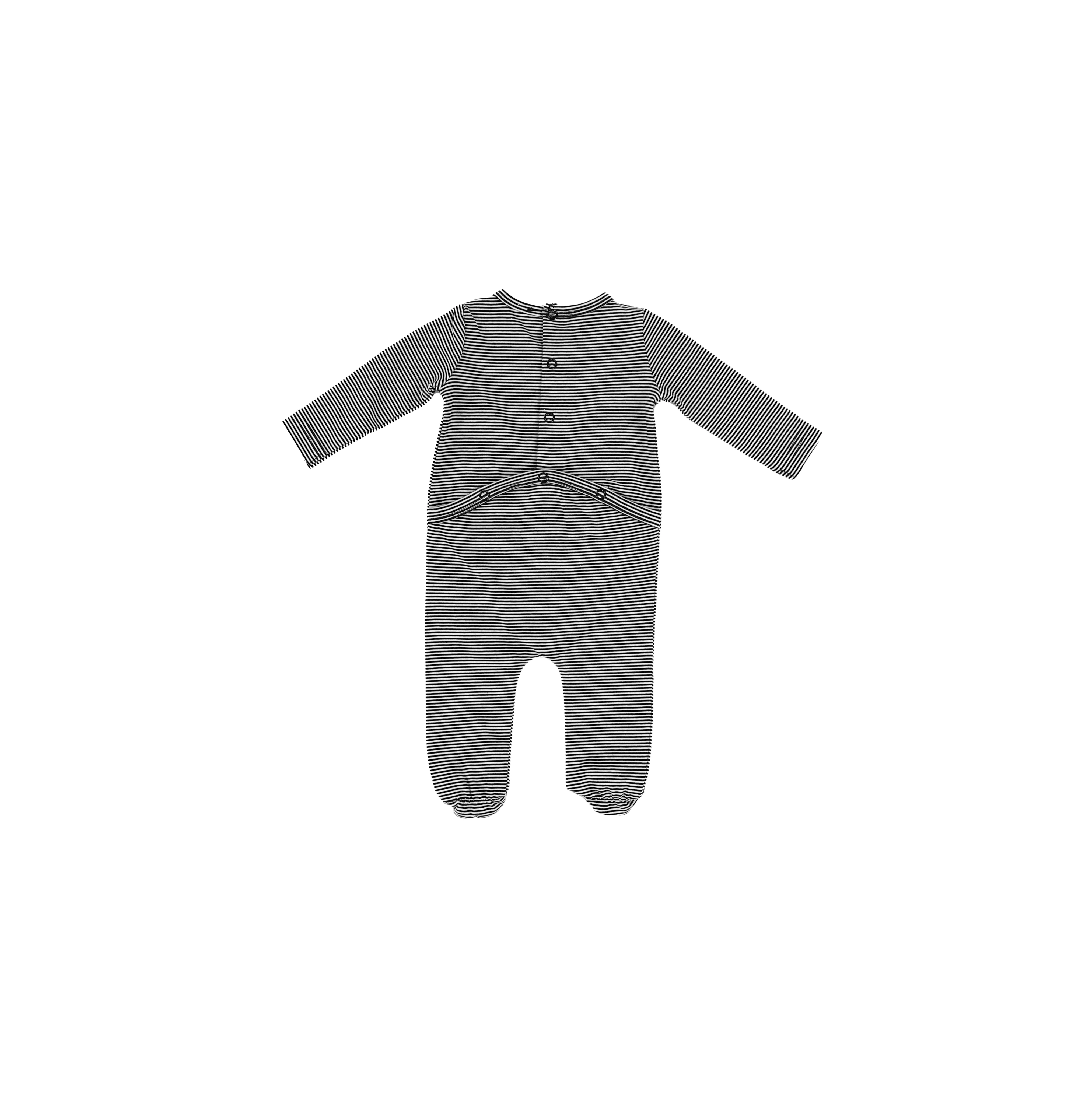 VNECK STRIPED FOOTIE - Image 5